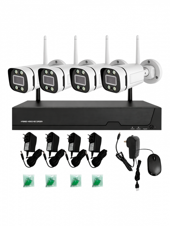 Орбита OT-VNK07 IP Wi-Fi комплект видеонаблюдения (4 камеры, 3MP)НЕОРИГИНАЛЬНАЯ УПАКОВКА